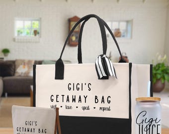 Gigi's Getaway Canvas Tote Bag, Grandma Gift (GM1015)