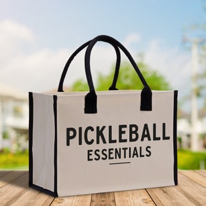 Pickleball Tote Bag Personalized Pickleball Party Favors Custom Pickleball Player Gift Pickleball Cotton Canvas Tote Bag