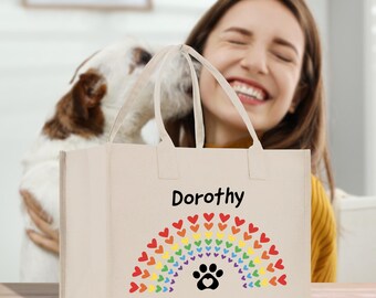 Gepersonaliseerde draagtas huisdier gedenkteken: aangepast aandenken hond verlies sympathie (PMLT1002)