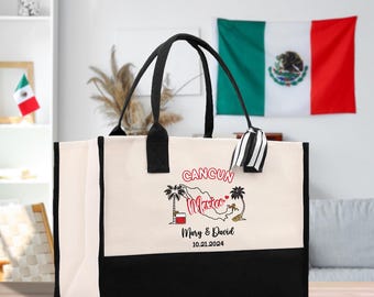 カンクン（メキシコ）、コットンキャンバス製カンクントートバッグ（15