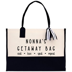 Nonna's Getaway Canvas Tote Bag - Grandma Gift (GM1019) image 2