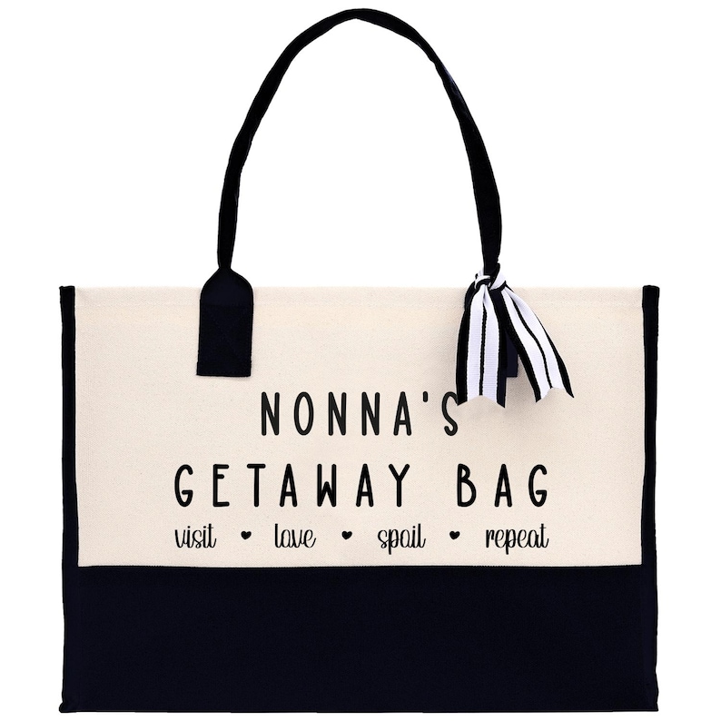 Nonna's Getaway Canvas Tote Bag - Grandma Gift (GM1019) image 2