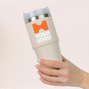Personalized Business Logo 14 oz Tumbler Custom Iced Coffee Tumbler Print Your Logo Tumbler Promotional Gift for Client (CLT1001)