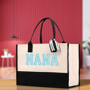 Gaga Gram Mimi Nana Grandma Canvas Tote Bag Grandma&#39;s Getaway Bag Grandma Gift Bag Mothers Day Gift Bag Grandma Beach Bag Gift for Grandma