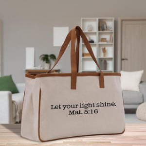 Personalized Messages of Inspiration & Wisdom Cotton Canvas Tote Bag Custom Bible Verse Gift Church Tote Bag Religious Gift Bag (ITB1002)