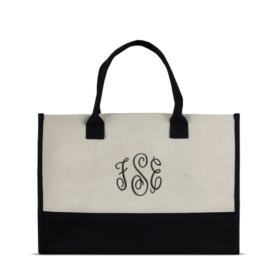 Monogrammed tote bags uk deals