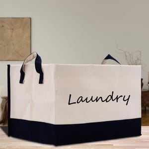 Wäsche-Aufbewahrung für Baumwolle Leinwand Personalisierte Korb Tasche Kinderzimmer Aufbewahrung Handtuch Aufbewahrung Tuch Aufbewahrungsbox Aufbewahrungsboxen Mudroom Aufbewahrung (PSB1019)