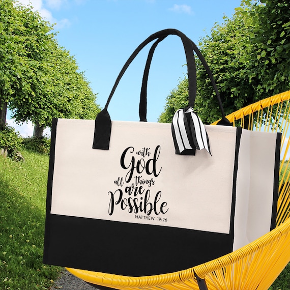 With God All Things Are Possible Tote Bag With God All Things Are Possible Tote Bag