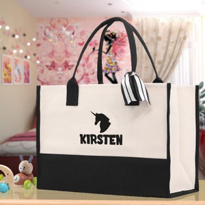 Sac à langer personnalisé nom enfant sac fourre-tout dinosaure fourre-tout sac de plage pour garçons personnalisé enfants sac d'été lapin licorne chat