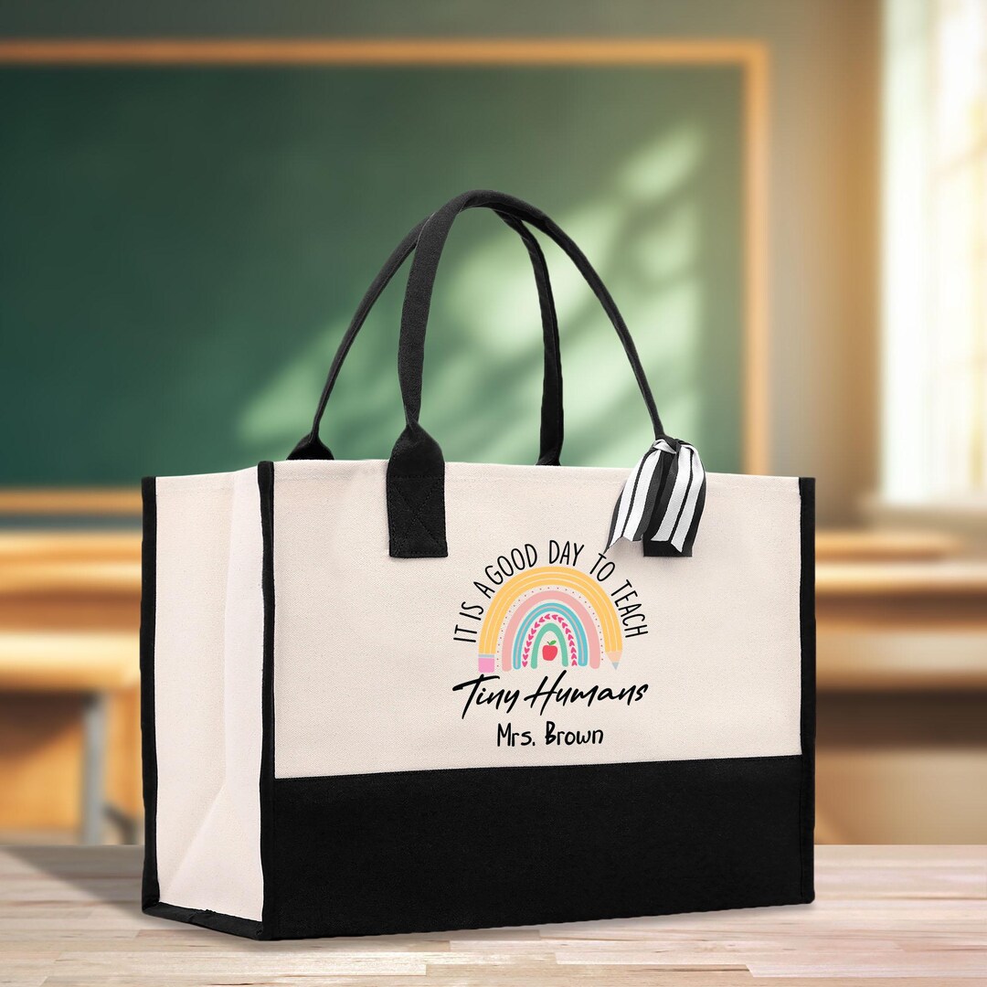 Kindergarten Teacher Appreciation Tote Bag - Cotton Canvas Gift ...