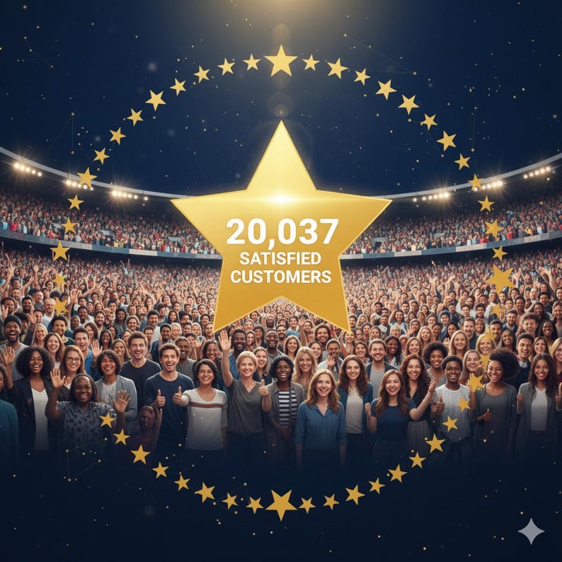 A large crowd of people gathered in a stadium, with a large golden star prominently displayed in the center. The crowd appears to be celebrating or cheering, and the image conveys a sense of excitement and achievement.
