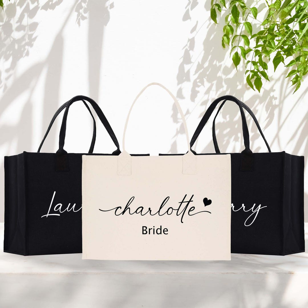 Personalized Wedding Tote Bag: Custom Bridal Shower Gift (BTB1057) - Etsy