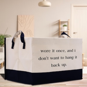 Wäsche Baumwolle Canvas Aufbewahrungskorb Tasche Kinderzimmer Aufbewahrung Handtuch Aufbewahrungstuch Aufbewahrungsbehälter Mudroom Lagerung (PSB1018)