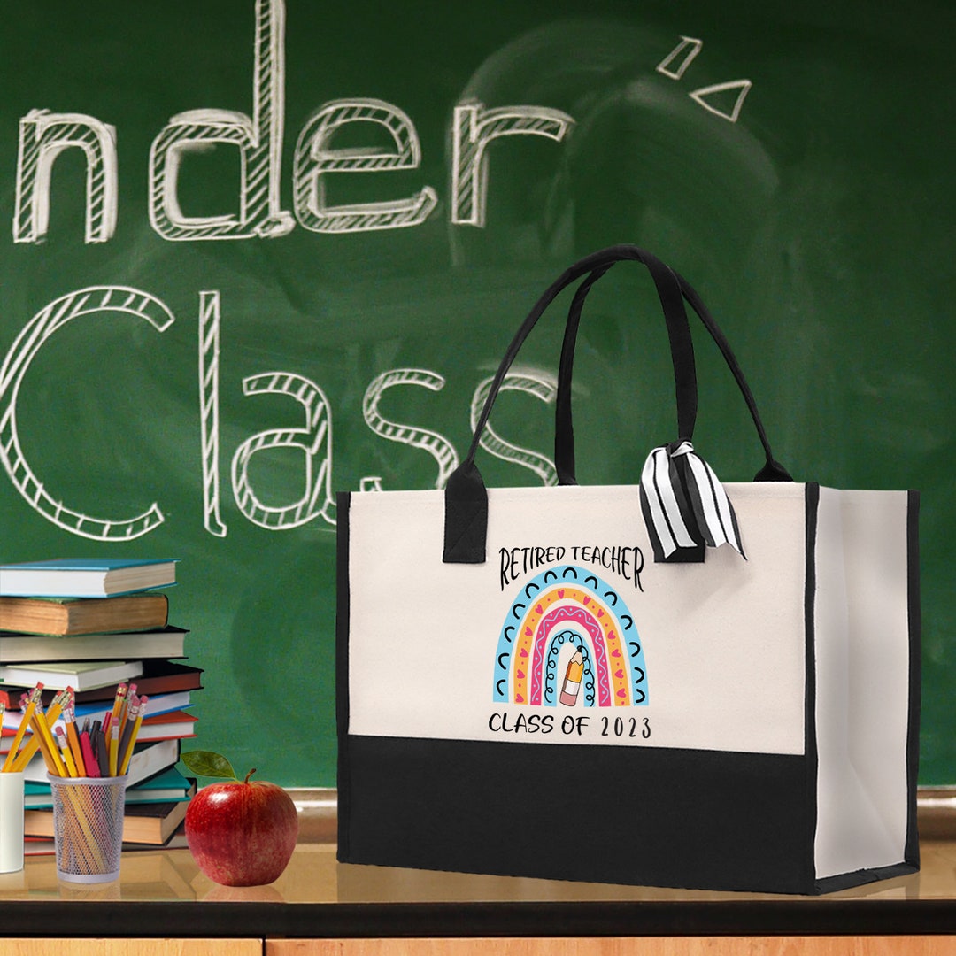 Teacher Stuff Tote Bag Teacher Bag Teacher Gift Teacher Retirement Gift
