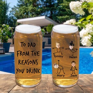 パーソナライズされた 20 オンスのビールカップ、カスタム トールボーイ ビール缶 グラス、結婚披露宴、父の日ギフト、ホームバーギフト、父の誕生日ギフト (FBG1013)