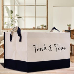 Personalisierter Schrank Aufbewahrung Leinwand Korb Tank Tops Handtuch Aufbewahrung Kinder Spielzeug Aufbewahrungstuch Aufbewahrungsbehälter Mudroom Aufbewahrung (PSB1010)