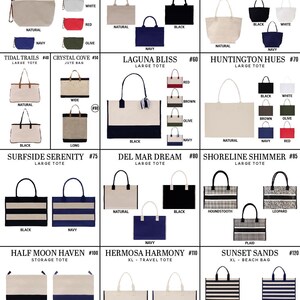 a large poster of different types of handbags