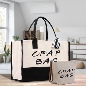 Crap Bag Canvas Tote - Vänner Inspirerad Bibliotekväska (CRAP1001)