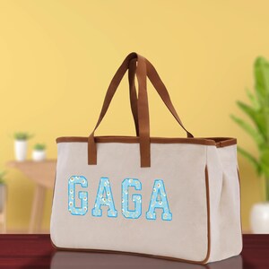 Gaga Gram Mimi Nana Grandma Canvas Tote Bag Grandma&#39;s Getaway Bag Grandma Gift Bag Mothers Day Gift Bag Grandma Beach Bag Gift for Grandma
