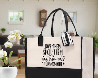 Grandma Canvas Tote Bag: Love Them, Spoil Them (GM1004)