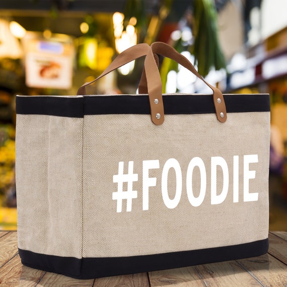 Foodie Jute Canvas Tote Funny Farmer Market Bag Quote Jute Bag Shopping Bag Burlap Bag Farmhouse Bag Grocery Bag Etsy Canada