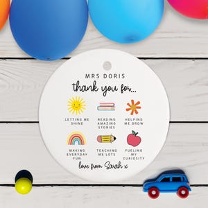 Personalized Teacher Ornament, Custom Thank You Keepsake (TO1001)