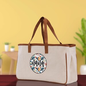 Gaga Gram Mimi Nana Grandma Canvas Tote Bag Grandma&#39;s Getaway Bag Grandma Gift Bag Mothers Day Gift Bag Grandma Beach Bag Gift for Grandma