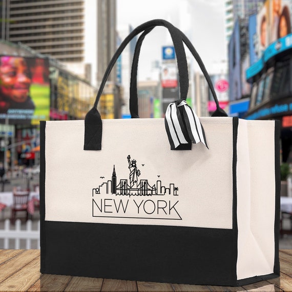 Ribbon logo city tote sale