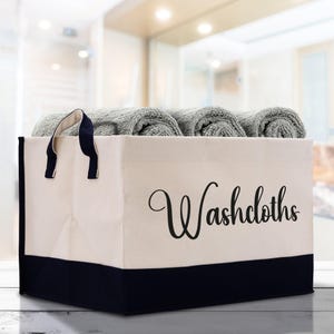 Personalized Canvas Storage Tote: Nursery, Laundry, or Toys