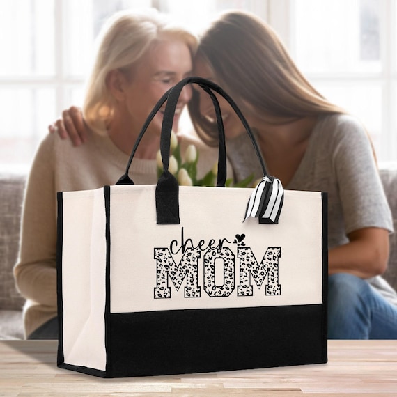 Cheer Mom Tote Bag, Eco-Friendly Cotton Canvas Mama Bag (CMT1001)