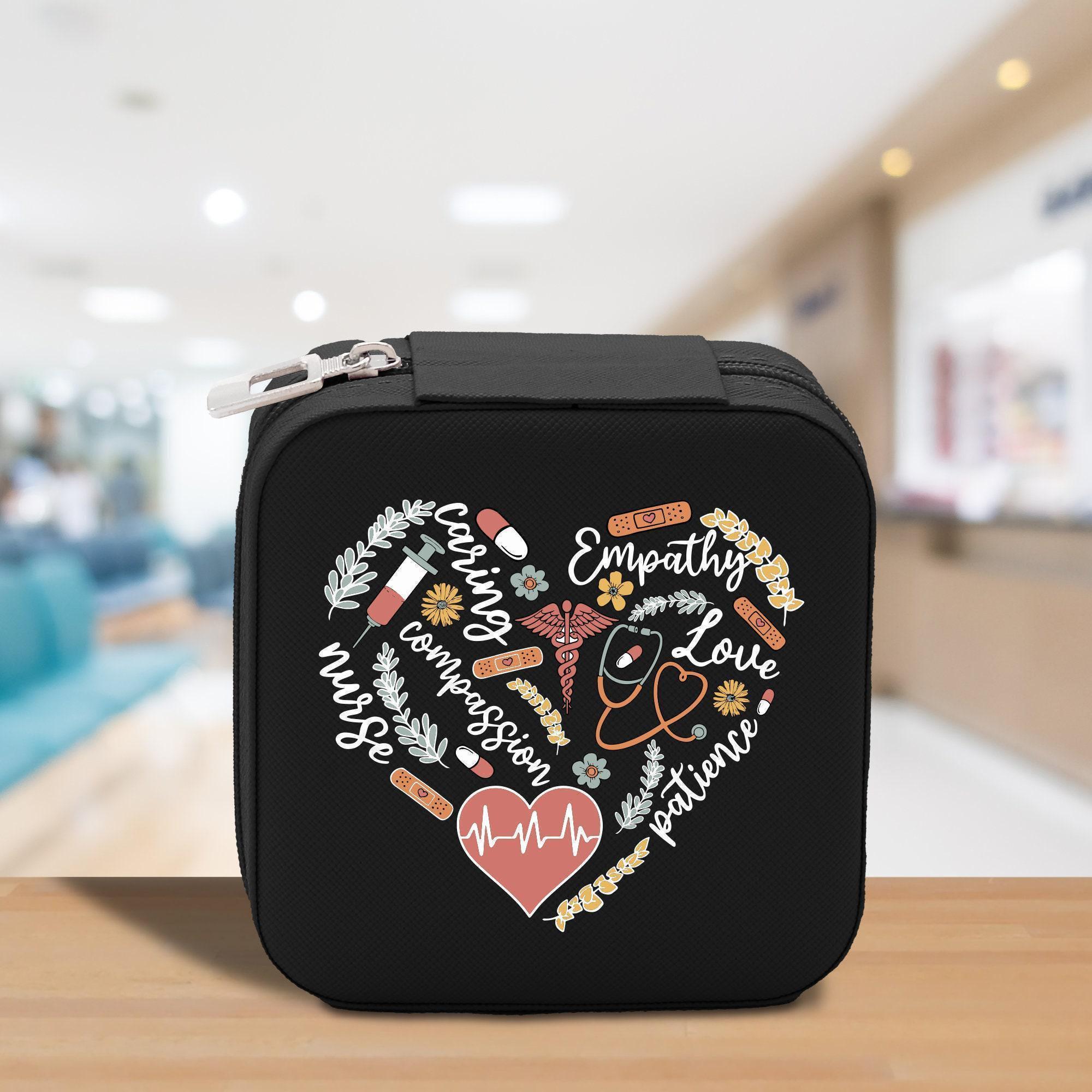 Nurse Is Love Sac Fourre-Tout Infirmière - Tote Bag Toile Avec Compartiments Et Porte Badge