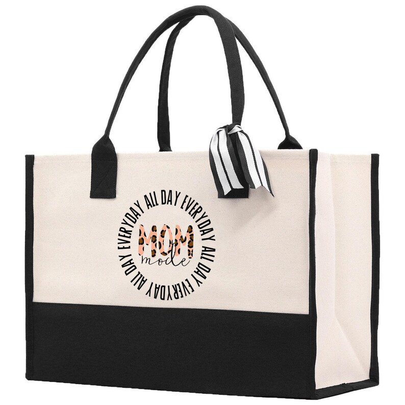 Mom Mode Canvas Tote Bag, Everyday Style (MA1007) image 3