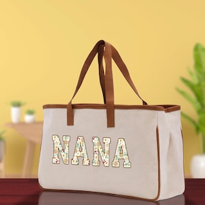 Gaga Gram Mimi Nana Grandma Canvas Tote Bag Grandma&#39;s Getaway Bag Grandma Gift Bag Mothers Day Gift Bag Grandma Beach Bag Gift for Grandma