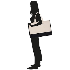 Custom Logo Cotton Canvas Tote Bag - Personalized Promotional Tote image 9