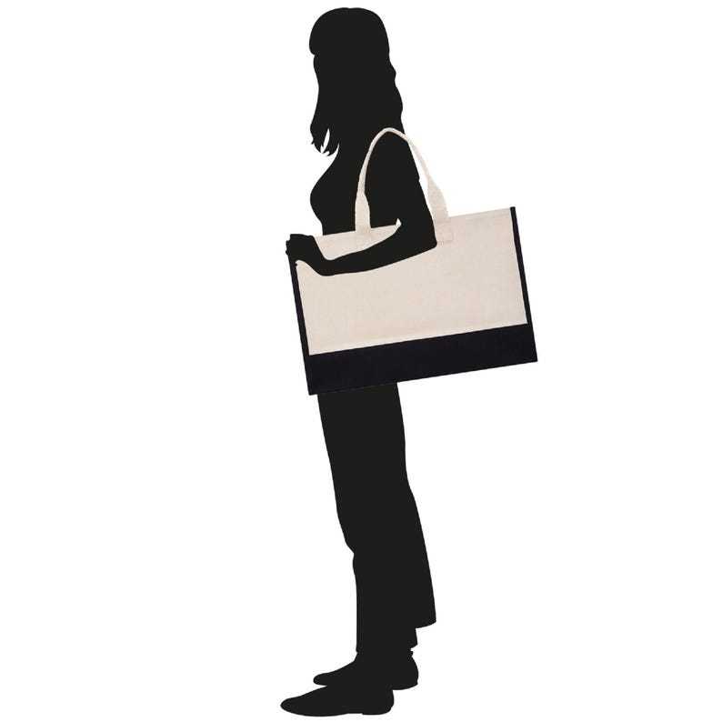 Custom Logo Cotton Canvas Tote Bag - Personalized Promotional Tote image 9