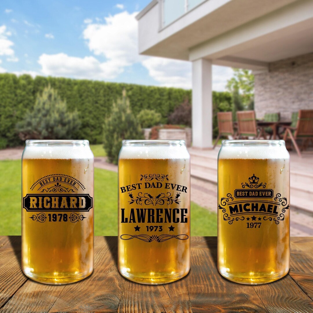 Personalized Beer Can Glass, 20 Oz, Custom Father's Day Gift - Etsy