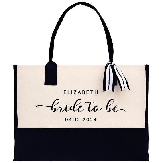 Pacchetto Tote Bag - sacchetto di cotone personalizzato per addio al nubilato con nome, data di vostra scelta! EVJF temoin - Italia
