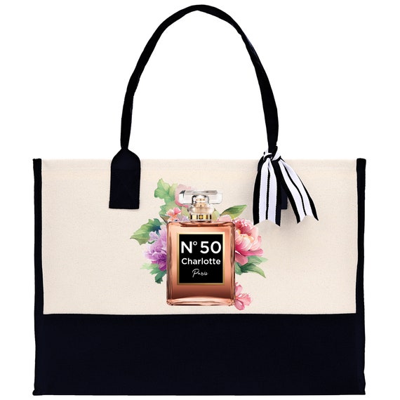 Borsa Tela Personalizzata Con Iniziali - Shopper Donna + Borsetta Cosmetici | Regalo Per Mamma, Amiche, Compleanni - Foto 10