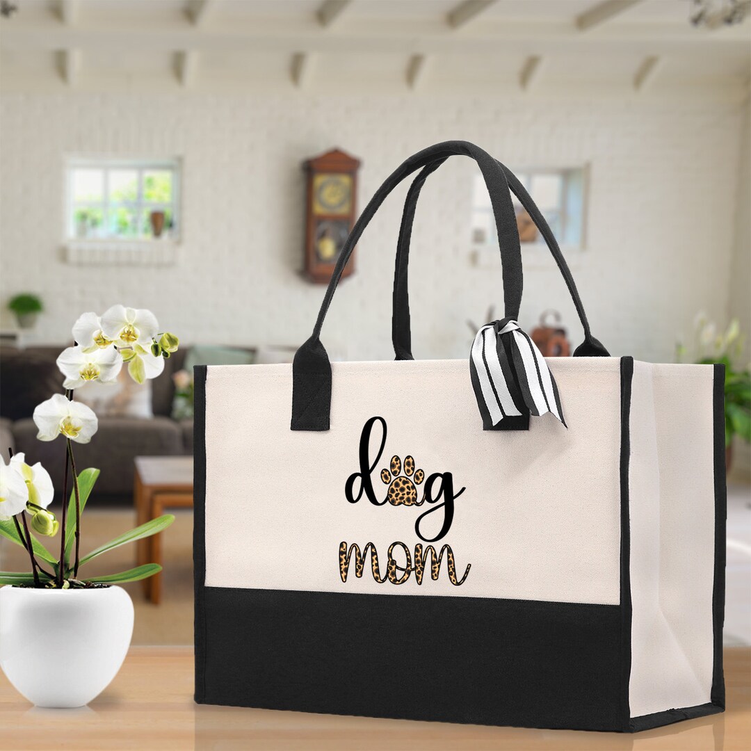 Dog Mom Tote Bag Mama Tote Mom Stuff Bag Mommy Bag Mom Gift Dog Mom Bag
