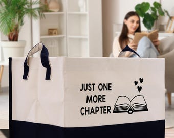 Cestino portaoggetti in tela Just One More Chapter - Regalo per gli amanti dei libri (BSB1011)