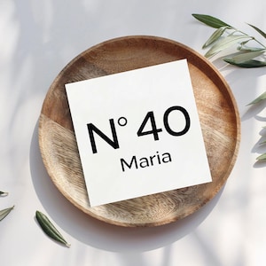 50 pezzi tovaglioli personalizzati per feste di compleanno, tovaglioli per bevande con nome personalizzato, festa di compleanno 30°, 40°, 50°, 60°, 6,5x6,5 - 5x5 (NAP1002)