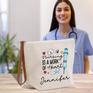 Make-up-Tasche Aus Baumwolle Mit Spruch – Wasserdichter Druck, 22,9x17,8x6,6 Cm