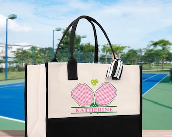 Personalized Pickleball Tote Bag: Cotton Canvas Gift for Players (PBT1020)