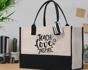 Teacher Stuff Tote Bag Teacher Bag Teacher Gift Teacher Retirement Gift Best Teacher Gifts Teacher Appreciation Gift Teacher Strong Tote Bag