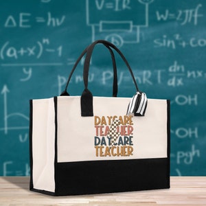 Day Care Teacher Cotton Canvas Tote Bag Gift for Teachers Tote Teacher Appreciation Gift Bag