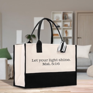 Personalized Messages of Inspiration & Wisdom Cotton Canvas Tote Bag Custom Bible Verse Gift Church Tote Bag Religious Gift Bag (ITB1001)