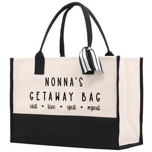 Nonna's Getaway Canvas Tote Bag - Grandma Gift (GM1019) image 3