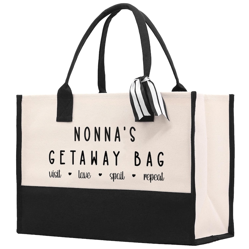Nonna's Getaway Canvas Tote Bag - Grandma Gift (GM1019) image 3
