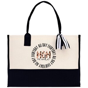 Mom Mode Canvas Tote Bag, Everyday Style (MA1007) image 2
