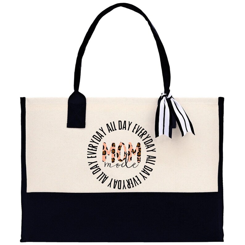 Mom Mode Canvas Tote Bag, Everyday Style (MA1007) image 2